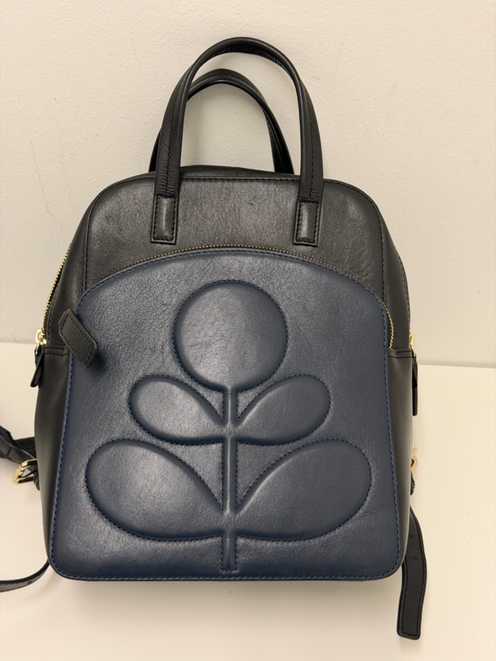 Emilia‎ Petite Backpack - Embossed Stem Black